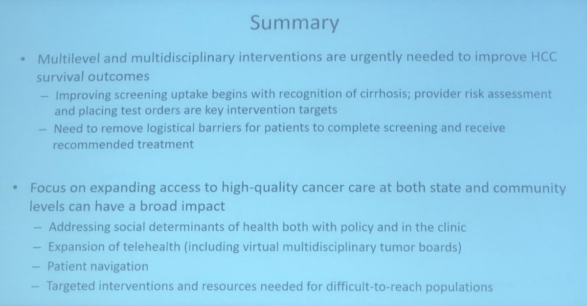 HowardTLeeMD's tweet image. An 🔥amazing presentation by @nicole_rich8: detection, dx &amp;amp; tx of #HCC at the community #TeCH2022

🔑 Social determine of health need to be addressed

🔑 multi-level approach to overcome the barriers to screening &amp;amp; care

⚠️Telehealth may be helpful but caveat exist

#liverTwitter
