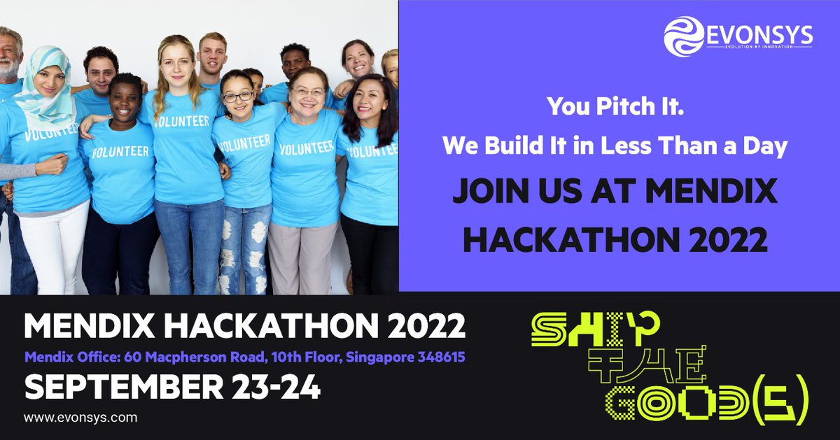 EvonSys's tweet image. Shields up! It’s that time of the year again. Hackathon 2022 is all set to host the battle for the best Mendix solution for NPO. EvonSys is looking to showcase its Mendix capabilities to create a winning solution for Non-profits.

#MxHacks #hackathon #LowCodeForGood #EvonSys