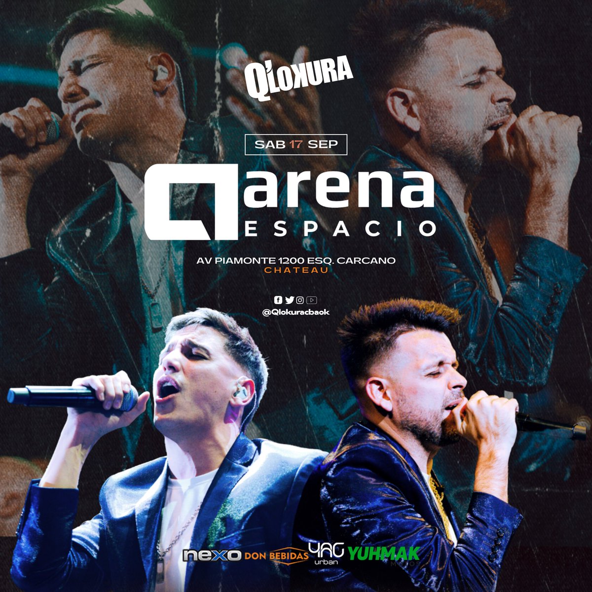Q'LOKURA EN Arena Espacio 🏟
¡SORTEO ENTRADAS DOBLES! 🎟️
1 - Seguí a <a href="/qlokuracbaok/">Q' Lokura</a> 
2 - Etiqueta a un amigo/a y comenta tu nombre apellido 
y últimos 3 del dni.
3 - Rt y ya estas participando.