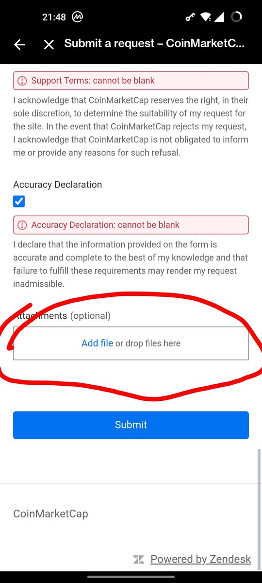Iprishvin's tweet photo. @CoinMarketCap shame on you. Can't add screenshots with bug, because file attach doesn't work in request form at support center in Android App 🐞 https://t.co/pk1BJ3txwU
