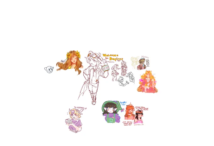 someone came in and deleted almost all of the layers on aggie after we finished, im so fucking angry at them for ruining hours of collaborative work within seconds and i couldn't even do anything about ithere's what's left of everything... i'm sorry if your drawing got deleted 