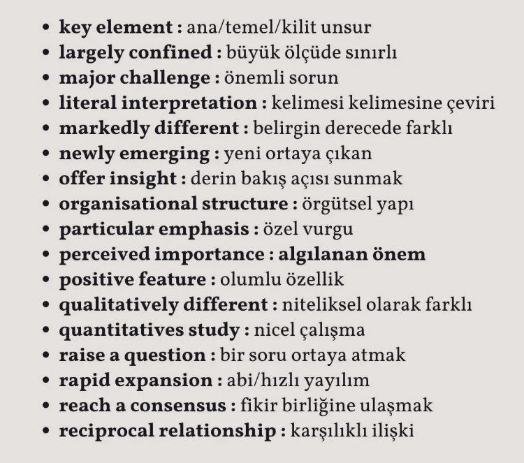 Yedi23haber's tweet photo. Akademik metinlerde sıklıkla geçen 50 önemli ingilizce kalıbı sizler için listeledik not almayı unutmayınız👇 https://t.co/KluVCvEh8D