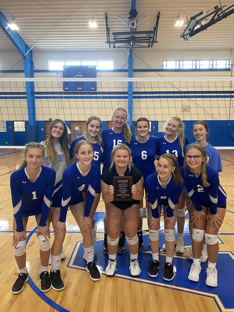 JaysVolleyball's tweet photo. Freshmen volleyball take 3rd! Way to go girls!!! https://t.co/0IE2wXbaps