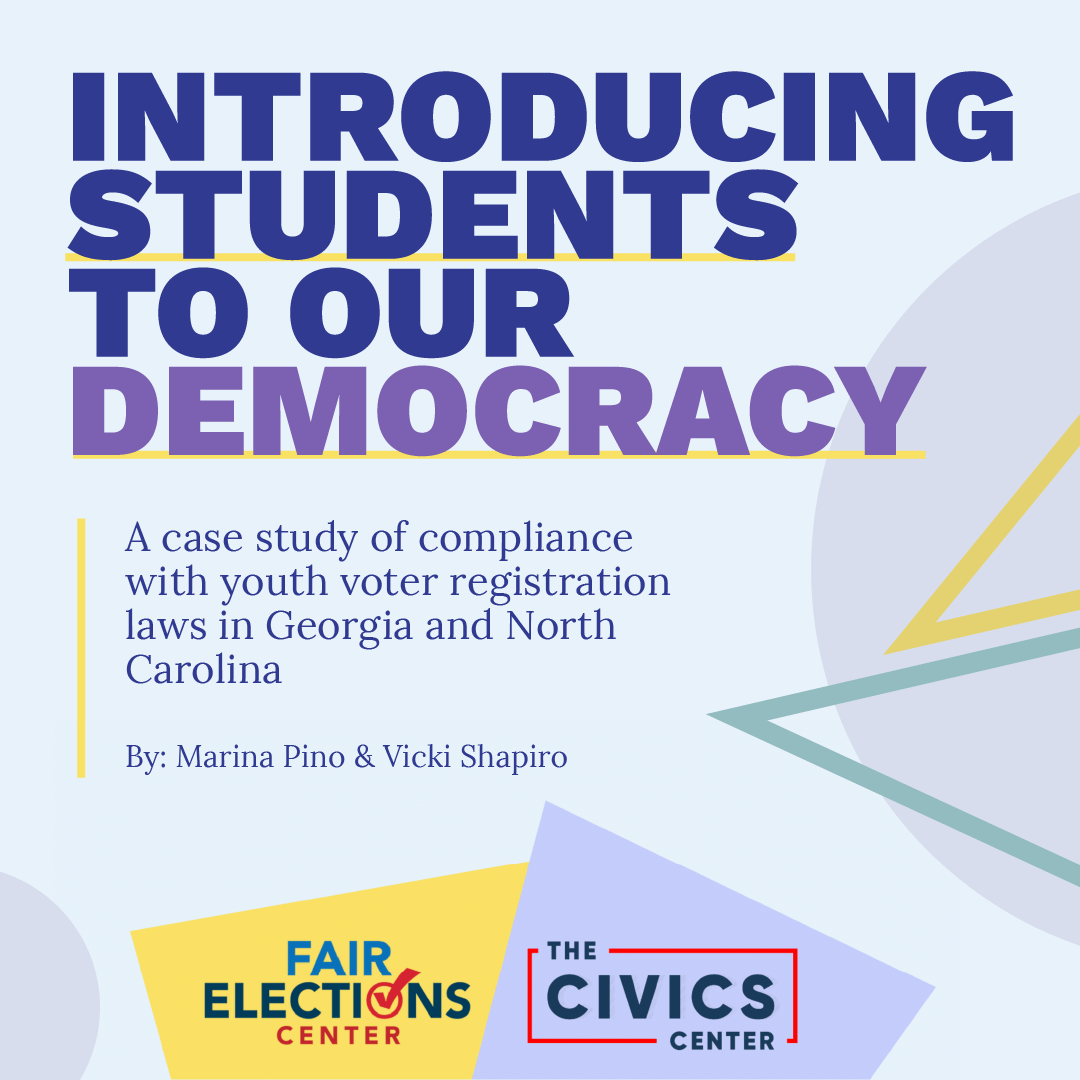 TheCivicsCenter's tweet photo. Did you hear? We teamed up with @fairerelections to publish a new report on high school voter registration laws! With #HighSchoolVoterRegistrationWeek just around the corner, this report couldn’t come at a better time. Read it here https://t.co/NZwEQOPyXm https://t.co/sjz8vdX0Mp