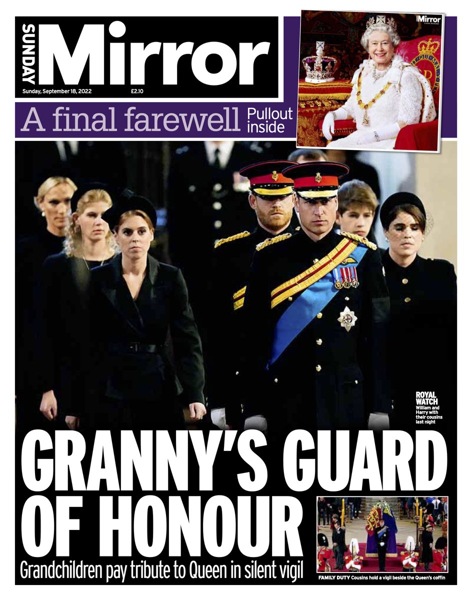 The Mirror on Twitter "Sunday's front page Granny's Guard of Honour