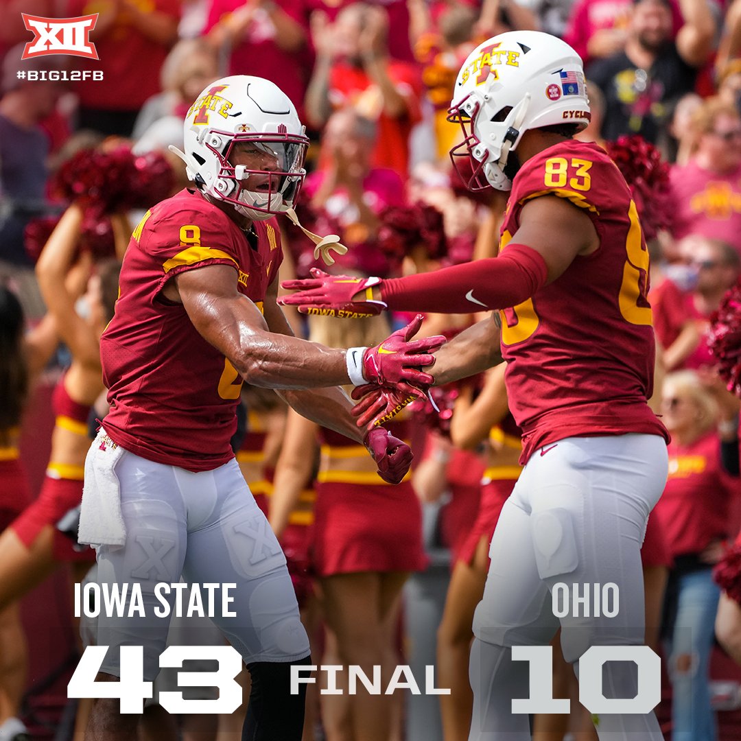 The Cyclones improve to 3-0! 🌪️🚨🌪️

#Big12FB x <a href="/CycloneFB/">Iowa State Football</a>