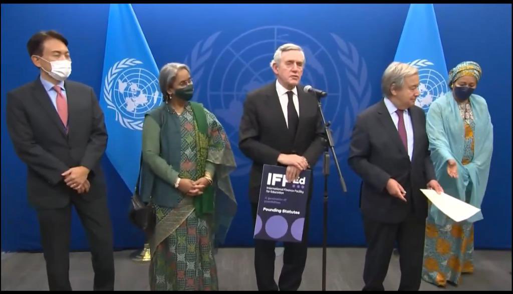 Congratulations 🇺🇳✨🌏on the launching of #IFFEd <a href="/antonioguterres/">António Guterres</a> <a href="/AminaJMohammed/">Amina J Mohammed</a> <a href="/GordonBrown/">Gordon Brown</a> <a href="/LiesbetSteer/">Liesbet Steer</a> <a href="/justinvanfleet/">Justin W. van Fleet</a> A global transformative finance instrument that makes sustainable education accessible to all. <a href="/EduCannotWait/">Education Cannot Wait</a> welcomes #IFFEd. #FinanceEducation #TES
