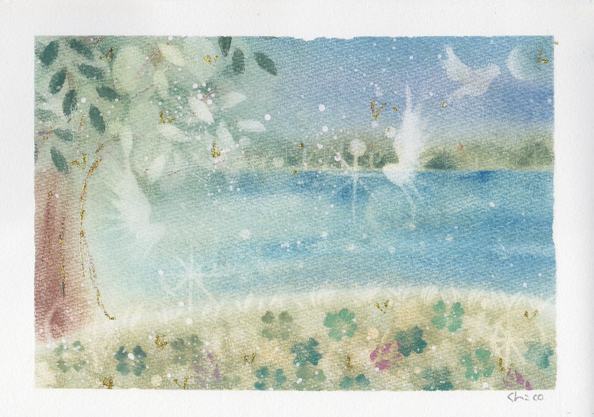 茄子紺 パステル画「涼風」91cm×122cm | academiadevendasmb.com.br