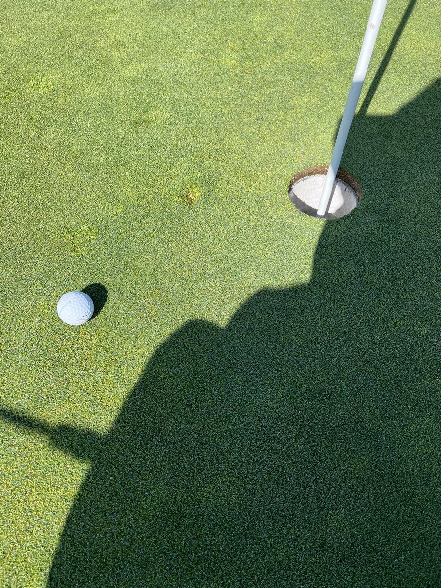 Pitch mark only 6” from hole on par 3 #14 at Eagle Vines.  Still looking for that first hole in one…#eagle_vines
