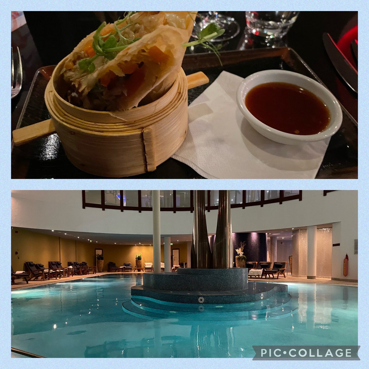 Lovely relaxing night @SeahamHallHotel with the hubby as a belated birthday treat. Facial, massage, hot tub and meal 😋 feeling very refreshed 😍