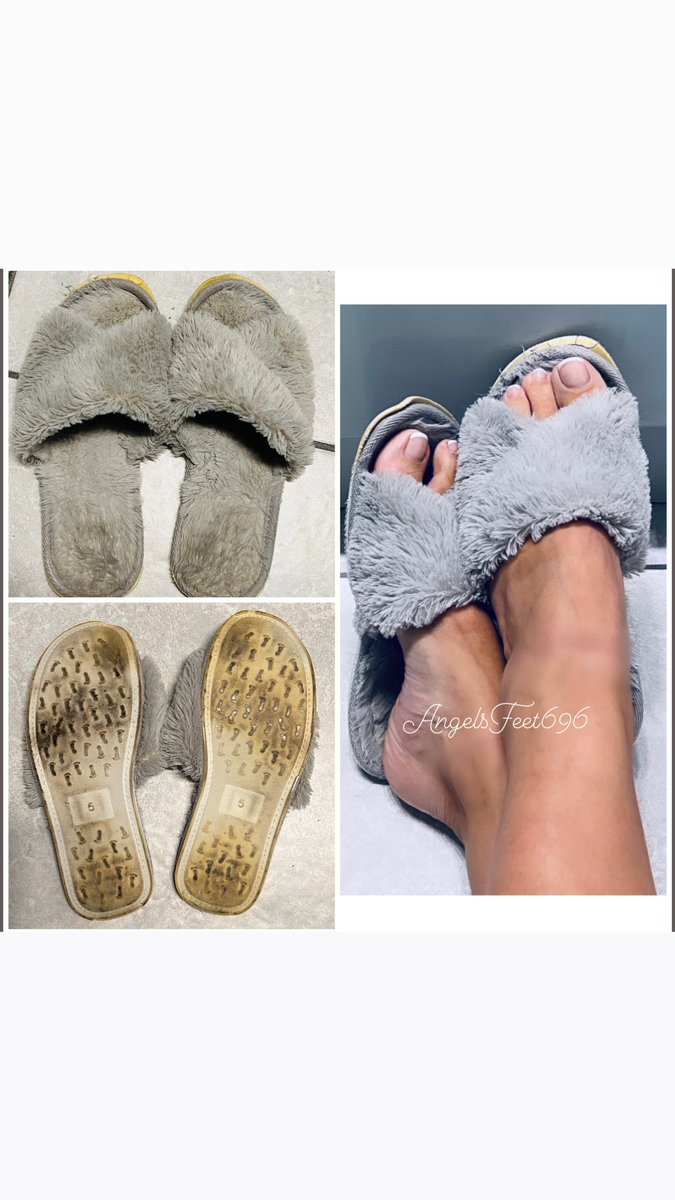 Angel63184850's tweet photo. #oldslippers #feet It looks like I will have to get a new pair. Do you want my old well worn slippers? If you’re interested dm me. https://t.co/7R5HhRiiW4