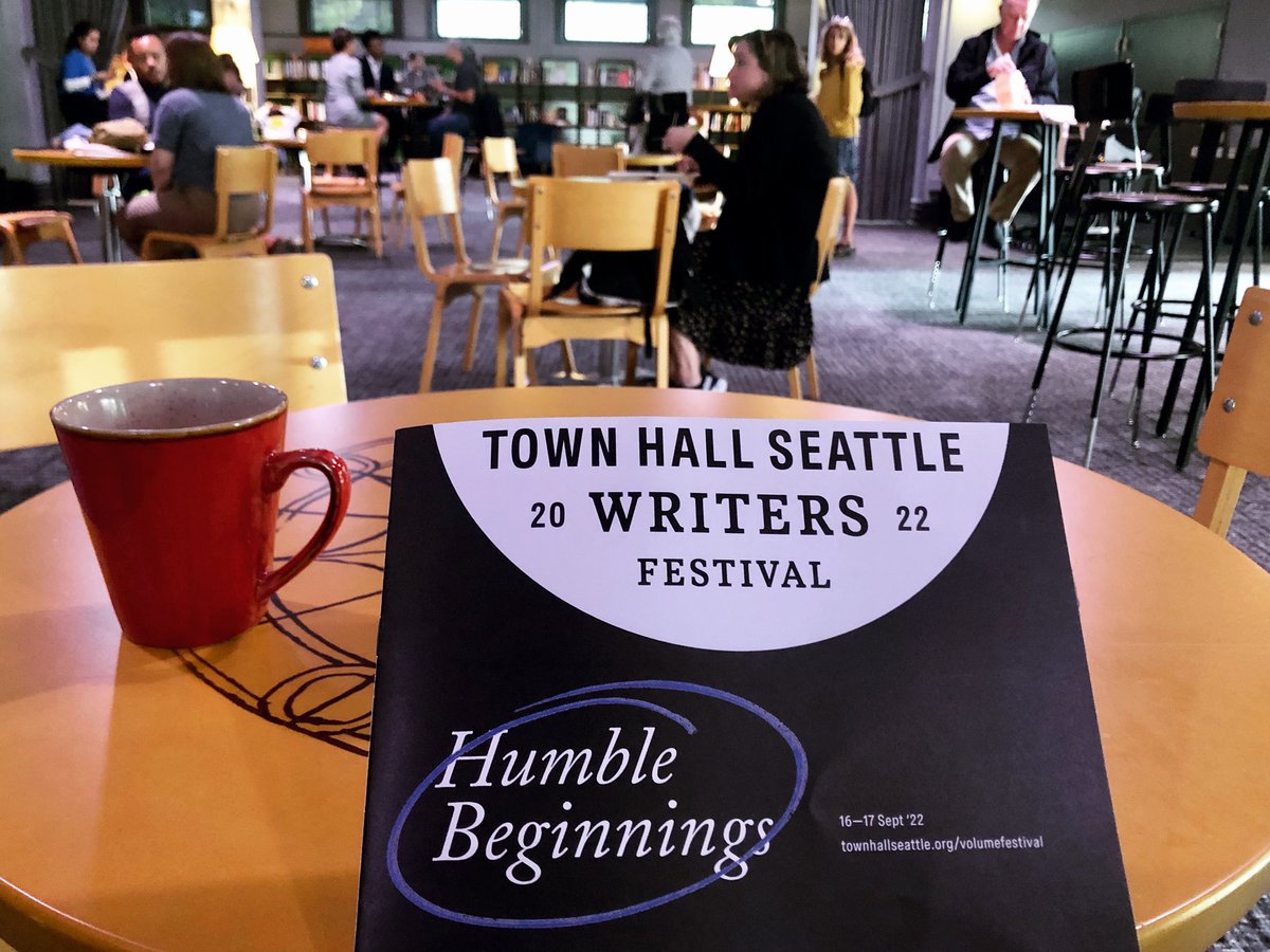 Delighted to be back at <a href="/THSEA/">Town Hall Seattle</a> for their first ever writers festival, a beautifully presented event at one of my favorite literary venues in the city. Thanks for welcoming us all home after so long. ❤️📚
