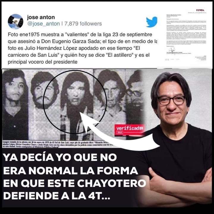BatallasEduardo's tweet photo. @Vasco57Alfonso @MaresPrez1 Es un criminal y asesino...los mandó Echeverría Álvarez Luis maestro del peje https://t.co/fv15NBSWLc