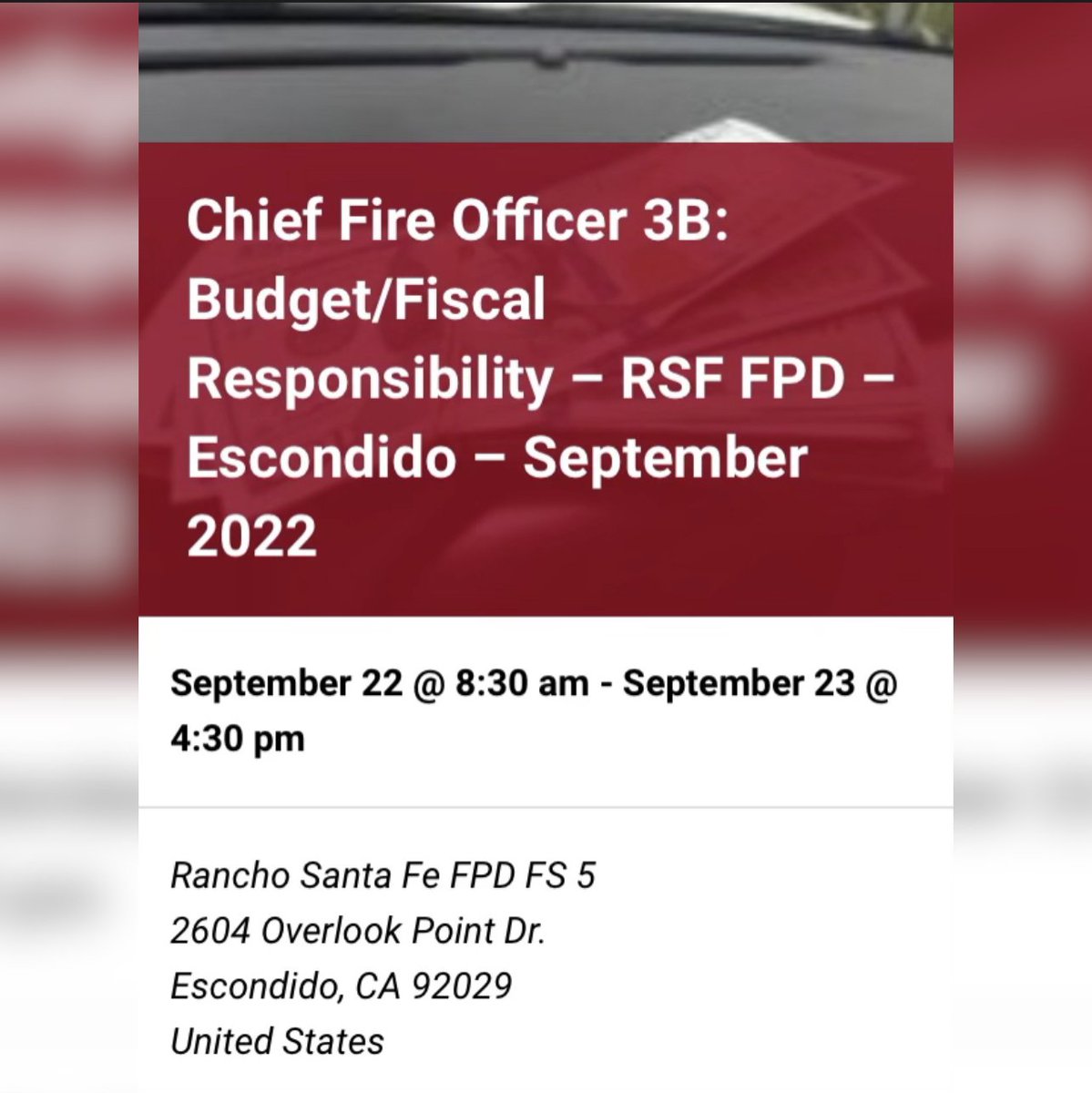 EliteCommand's tweet image. 🚨9 seats left - $400🚨 Chief Fire Officer 3B - Budget/Fiscal Responsibility - @RSF_Fire 9/22-23/22
Register now at Elitecommandtraining.com