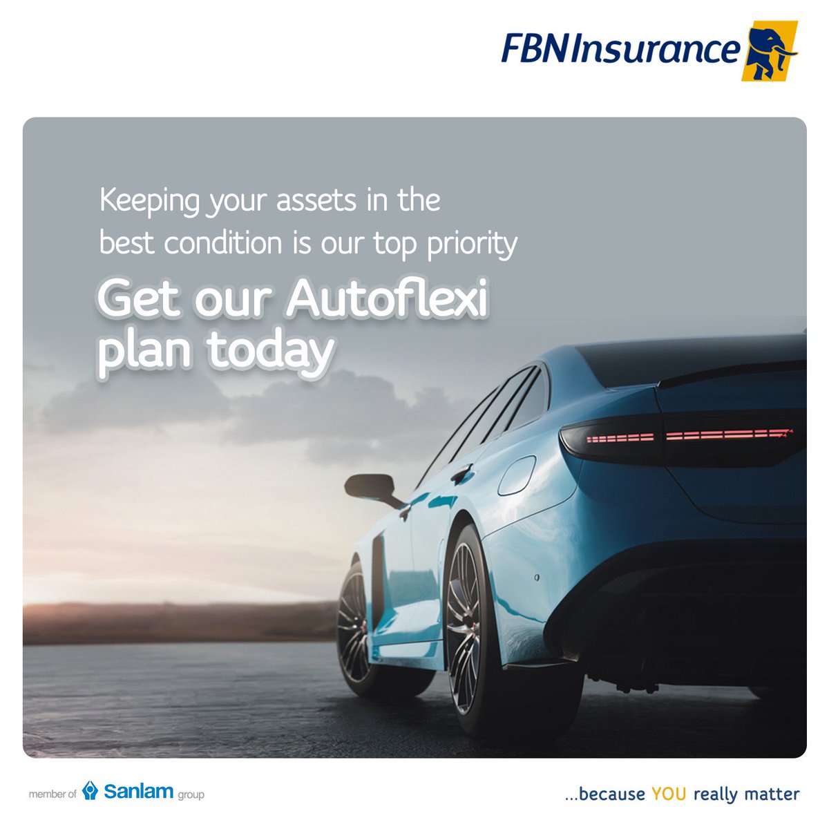 SanlamNigeria's tweet photo. We care about your assets as much as you do.
Prioritize securing your cars by getting our AutoFlexi Plan today.
Visit https://t.co/UsP8UX4Jdo to get on board.
#FBNInsurance
#Insurance
#AutoFlexi
#Carlovers
#cars https://t.co/VNjw08qITF