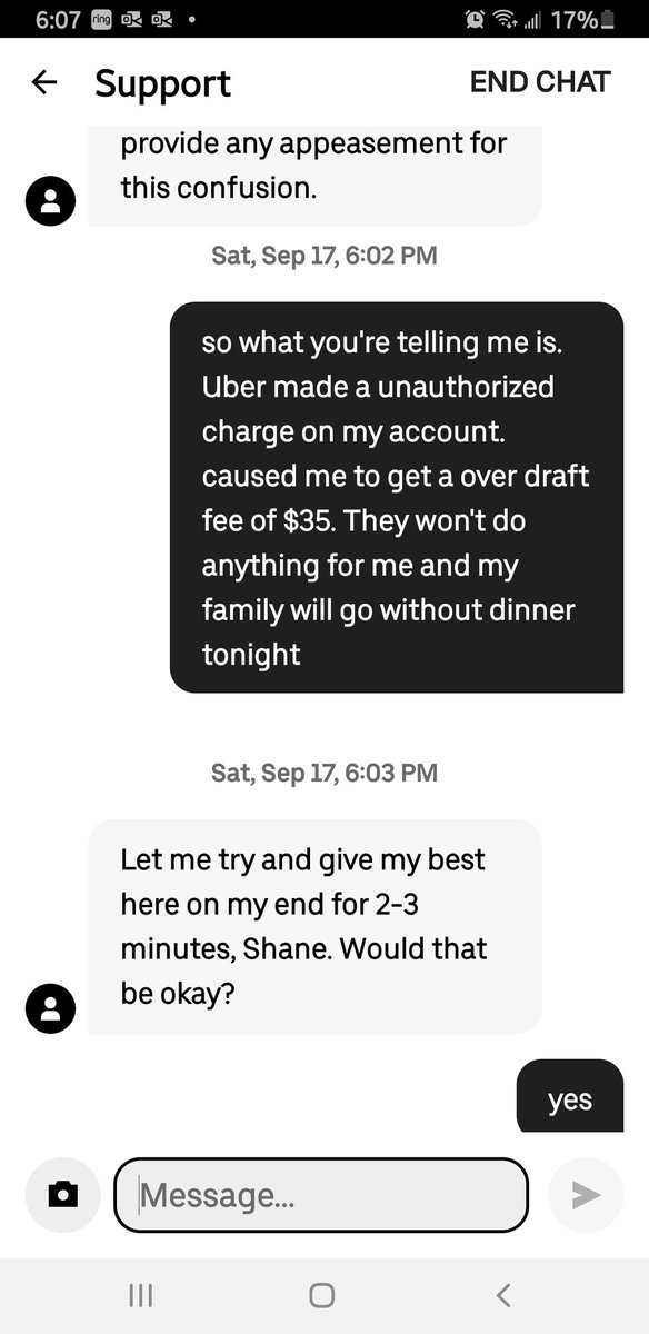 A_Smart_Liberal's tweet photo. @UberEats @tacobell Uber Eats is the worst.  They did a charge that wasn't supposed to happen and caused my account to be overdraft.  They won't do anything to reimburse me now family won't eat WTF https://t.co/1F6p2cf59g