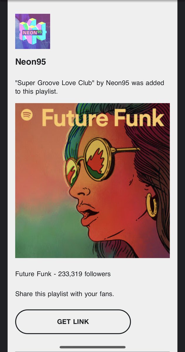 Neon95vibes's tweet photo. Iโm proud to say that my new single, โSuper Groove Love Clubโ has been added to the Future Funk playlist on Spotify! Thank you all so much for listening and helping it get the love it deserves ๐ #vaporwave #futurefunk #vaporfunk #neon95 https://t.co/kUHfh4OcTQ