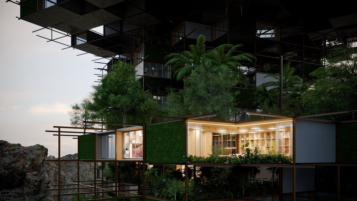 MylandMetaverse's tweet photo. Since inception, our focus on MyLand has been to deliver the best 3D quality available. We believe we are creating something unique and this is just the beginning. 

In this image you can see two apartments: One of 3 modules and another one with 1 module. We hope you like it 😊 https://t.co/tRB3SbIRLv