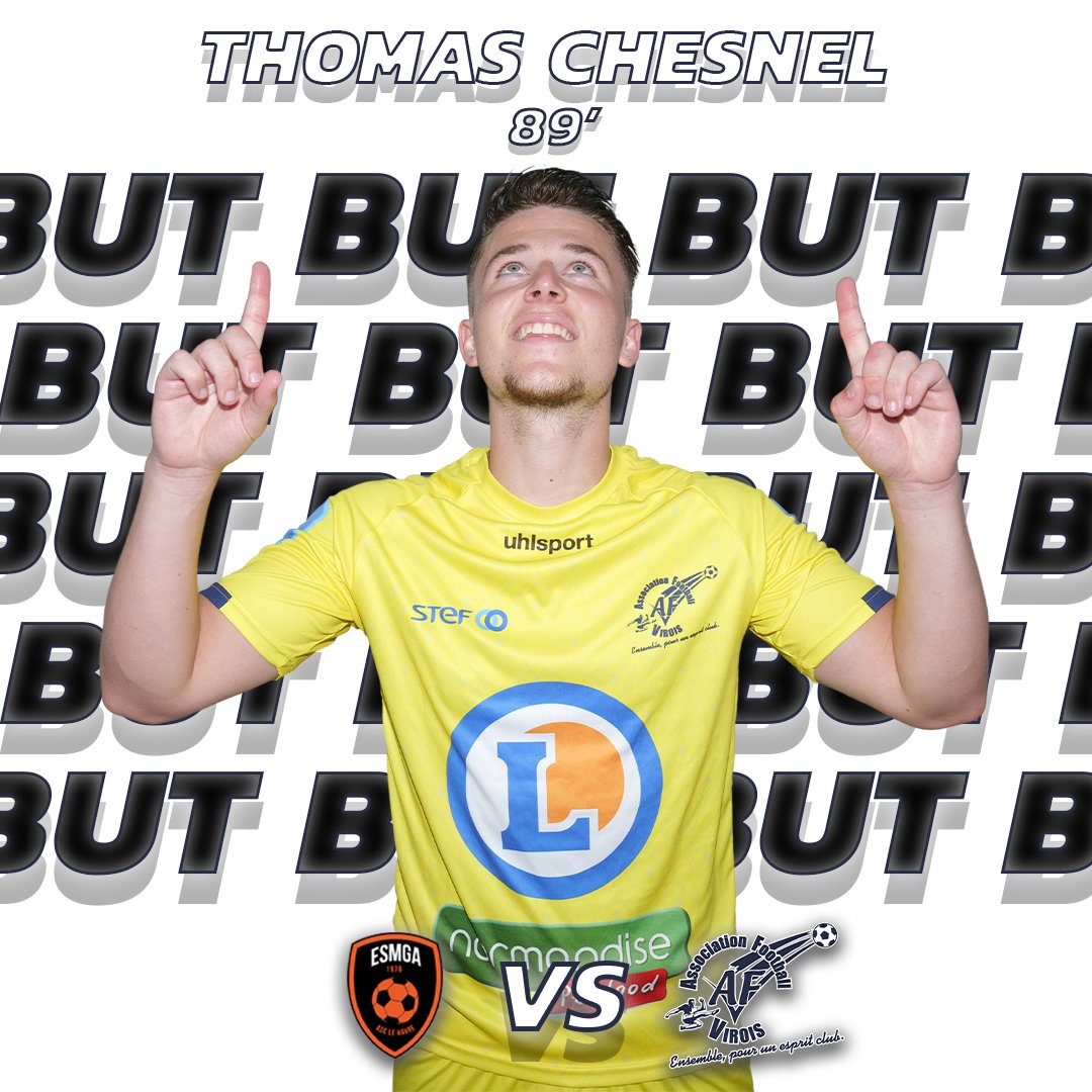 𝗕𝗨𝗨𝗨𝗨𝗨𝗨𝗨𝗧 !

89' Thomas Chesnel vient crucifier l'adversaire sur corner !

1-2 pour nos Virois.

#ESMGAFV
#TeamAFV🔵⚪️