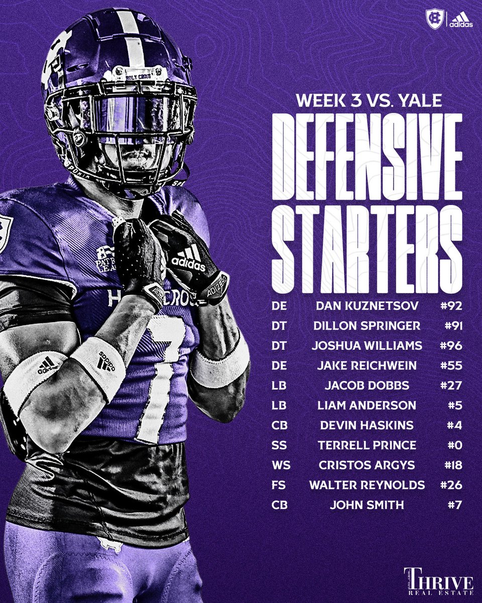 HCrossFB's tweet photo. Today’s projected starters presented by Thrive Real Estate.

#GoCrossGo https://t.co/nVpzd5PjwK