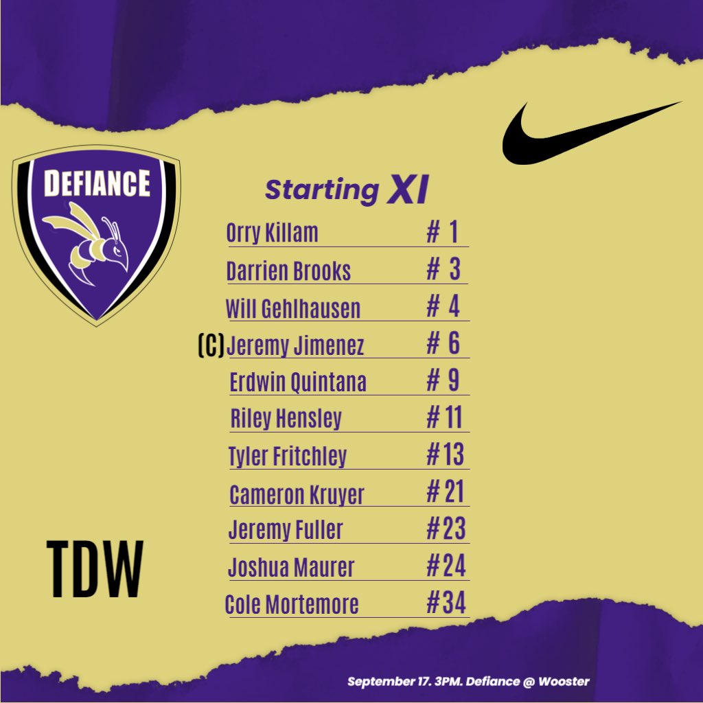 DefiCollegeMSOC's tweet photo. Team news #TDW https://t.co/vrMtfUq8n5