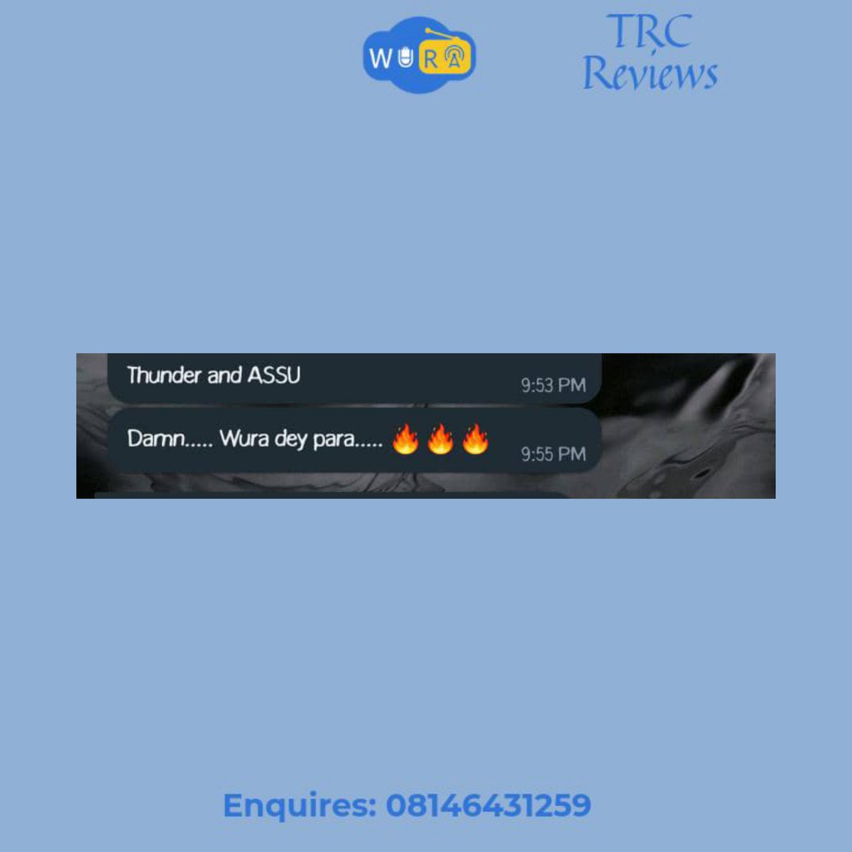 WURARADIO's tweet photo. It's the "Wura dey para" for us!
Somethings need to be said right? This latest episode of TRC is one that you shouldn't miss!
Listen via the link below π
https://t.co/UbzuqQekz5
#ASUUstrike
#Federalgovernmentwhy
#therealcorner
#reviews https://t.co/X7iAkCKrre