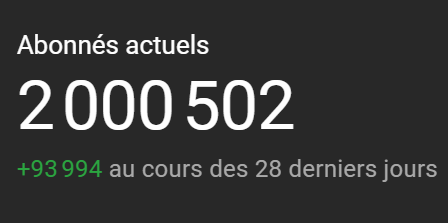Portalcoln's tweet photo. 2 Millions de personnes se sont dit "jvais m'abonner à sa chaine" mais WTFFF C'EST FAIT !!!
 j'ai de la chance de vous avoir, sans vous je serais perdu dans ma vie https://t.co/DUdOuCiVf6
