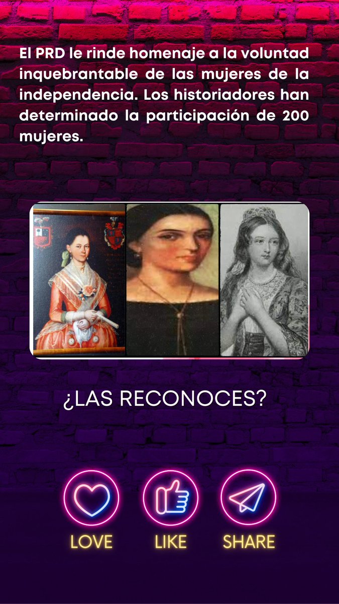 ADN_PRD's tweet photo. 🔆El PRD le rinde homenaje a la voluntad inquebrantable de las mujeres de la independencia. Los historiadores han determinado la participación de 200 mujeres. https://t.co/gdnVKBFCyq