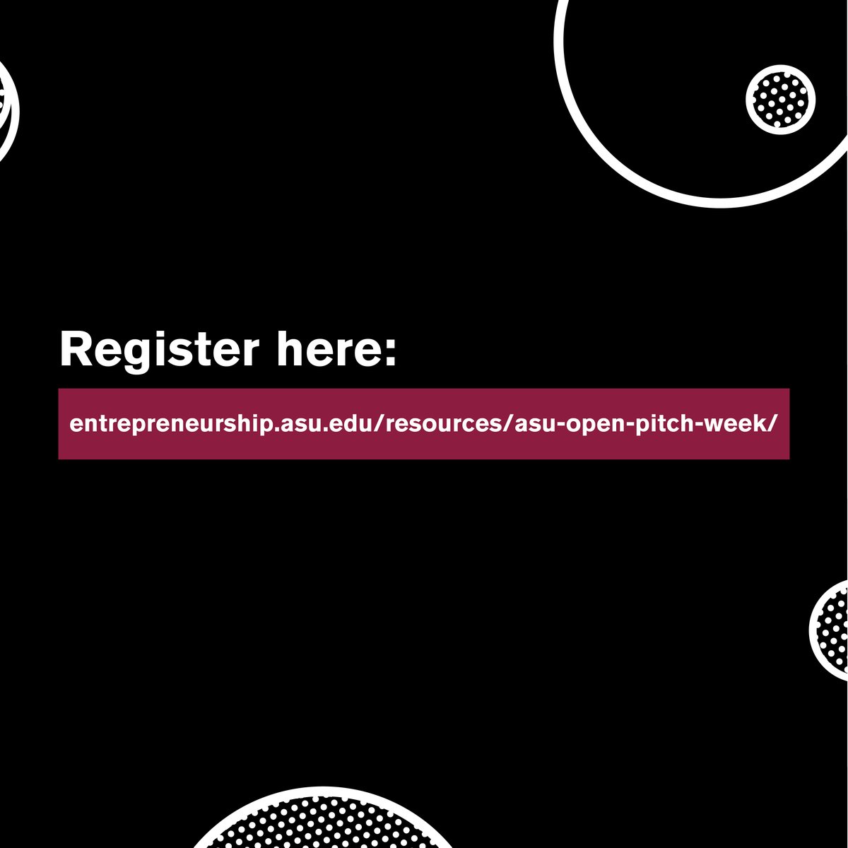 EntrepreneurASU's tweet photo. Have an idea? Pitch it virtually during #OpenPitchWeek starting Sept. 26th! Share it in less than 2 minutes, get feedback and connect with other @ASU students interested in entrepreneurship. Crowd favorite earns $250!
Register here: https://t.co/7bBWETGv4O #ASULaunchDays https://t.co/j9dubJRxrN