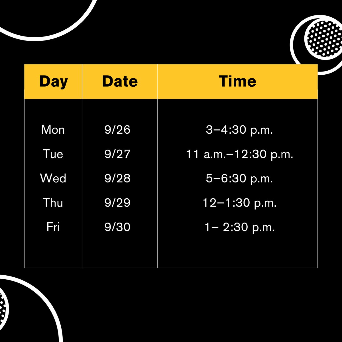 EntrepreneurASU's tweet photo. Have an idea? Pitch it virtually during #OpenPitchWeek starting Sept. 26th! Share it in less than 2 minutes, get feedback and connect with other @ASU students interested in entrepreneurship. Crowd favorite earns $250!
Register here: https://t.co/7bBWETGv4O #ASULaunchDays https://t.co/j9dubJRxrN