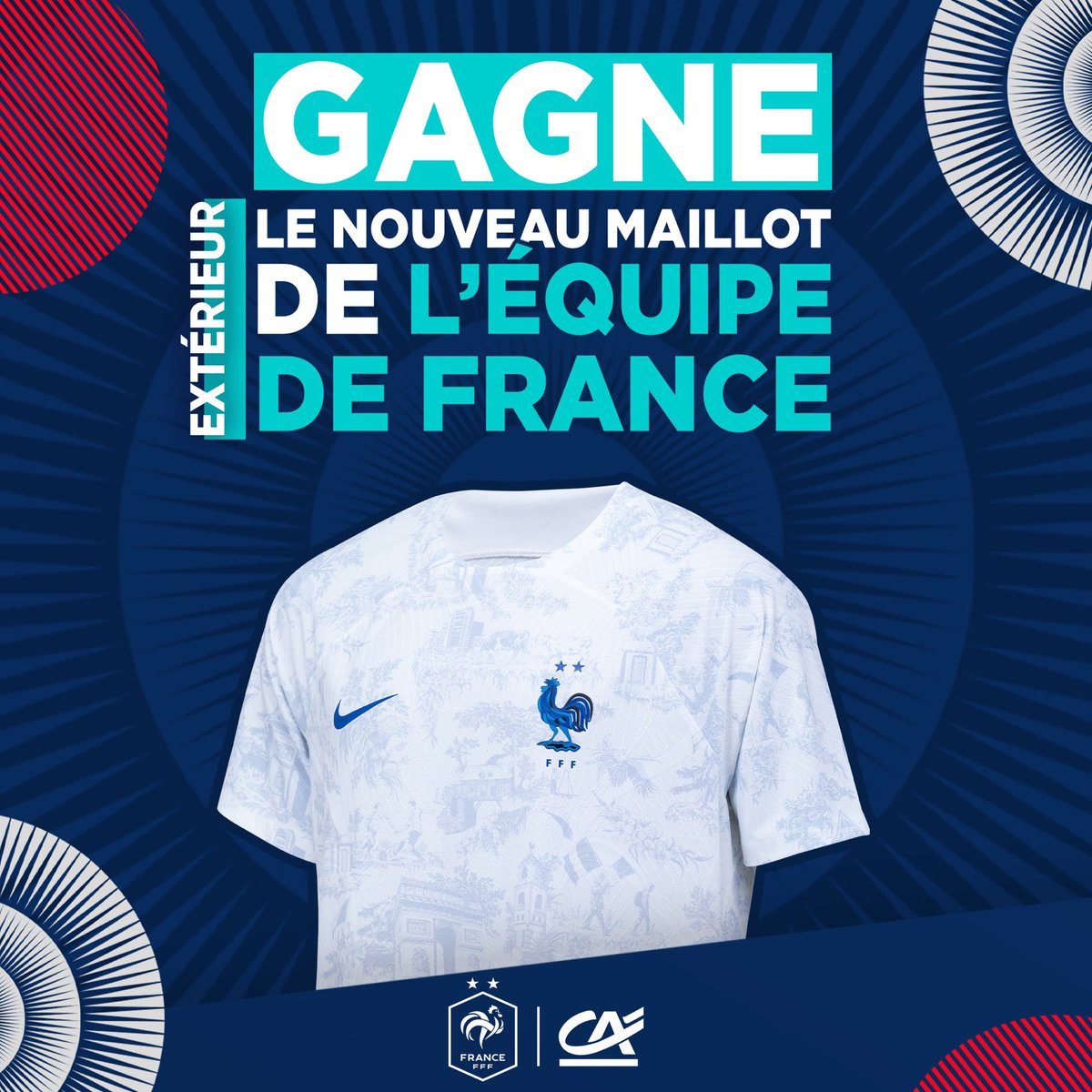 🎁 À GAGNER :

👕 Le NOUVEAU maillot extérieur de l’équipe de France 🇫🇷
 
🔁 RT + FOLLOW <a href="/tousuncotefoot/">OnaTousunCôtéFoot ⚽️</a> pour participer
 
🍀 Tirage au sort jeudi 22 septembre.