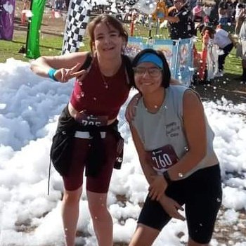 maybesamday's tweet photo. Finished my third 5k so far this year.  The running community here is so nice and supportive 😭 And I beat my time from last time by almost 10 minutes, although a lady we were running with said the path wasn't quite 5k. https://t.co/mBzTb4AUVp