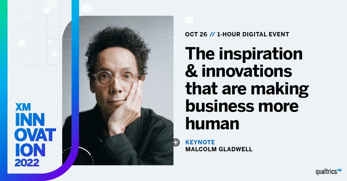 mburgon01's tweet photo. Join me at the 2022 Qualtrics XM Innovation event! I'm excited to learn how leaders like Malcolm Gladwell and industry-leading companies are using new technology to create experiences to better retain customers and employees. https://t.co/o806fQB9dE https://t.co/EwGncpgZFp