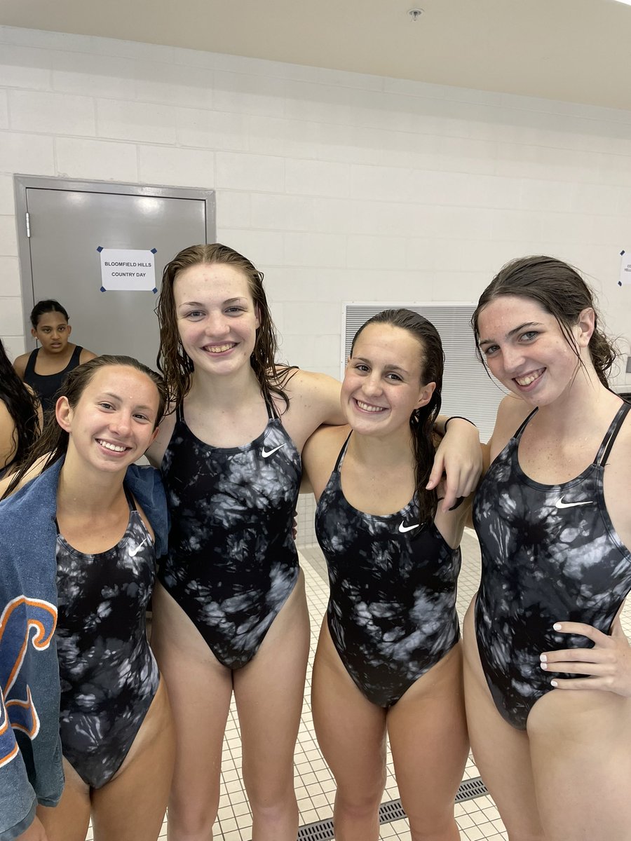 SLEastSwimDive's tweet image. We will be swimming a 200 free relay at the state meet this year! It’s been 3 years since we qualified the relay this early.  Well done Peyton Wasielewski, Ashlyn Houtman, Natalya Katcherian, and Sophia Lickman!  See you at at Calvin! @BeEast_Cougars @MHSAA @LakesVC