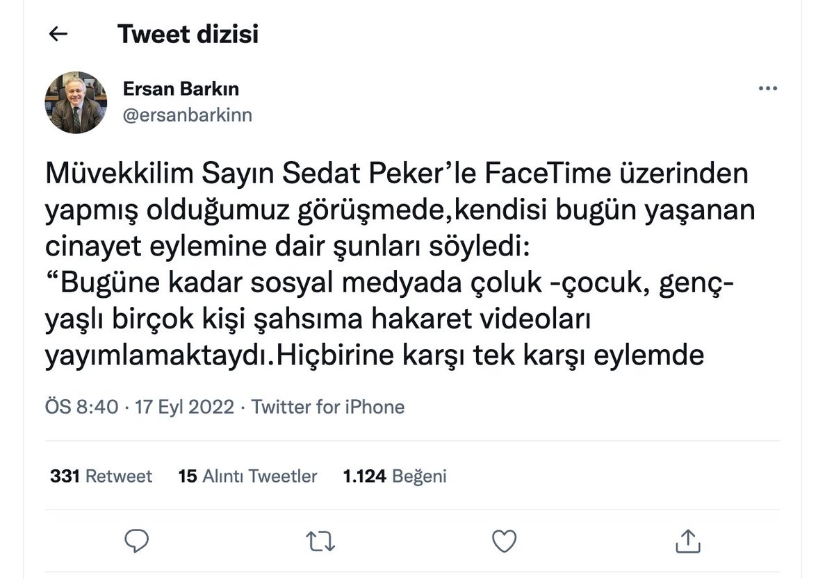 yirmiucderece's tweet photo. 📌 Sedat Peker'den, Cenk Çelik’in öldürülmesine ilişkin avukatı @ersanbarkinn aracılığıyla açıklama geldi: "Bazı güçler tarafından öldürülmem amaçlanırken, bana hiçbir fayda sağlamayacak bu tip bir cinayetle ilişkilendirilmem asla mümkün değildir." https://t.co/erst9P33yy