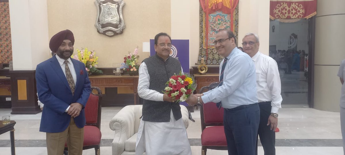 AjaybhattBJP4UK's tweet photo. Attended &amp; addressed the IDSE officers on occasion of 73rd Raising Day Celebrations today at Manekshaw Centre, Delhi. 
The contribution of @AssociationIdse speaks volumes of its discipline and determination to establish and promote Indian armed forces infrastructural development. https://t.co/DI48l9m8Dc