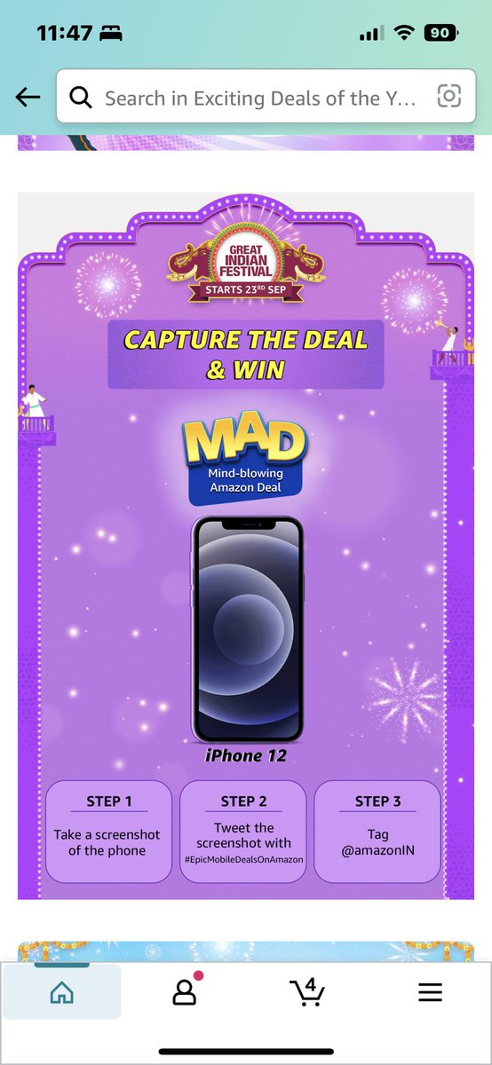 PrinceK023's tweet photo. Mind-blowing Amazon Deal😍🤞🏻
#EpicMobileDealsOnAmazon 
@amazonIN https://t.co/3bTkO5DvPd