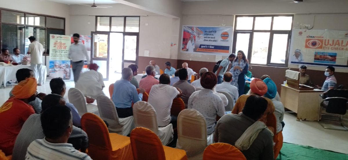 Driver's Day celebration at Nalagarh Truck Union in presence of Sh.Piyush Mittal CGM (RS) PSO &amp; Union president of Nalagarh Truck Union. Cake cutting, eye checkup camp, free Spectacles distribution were arranged for all. New customers were enrolled with issuance of OTC cards.