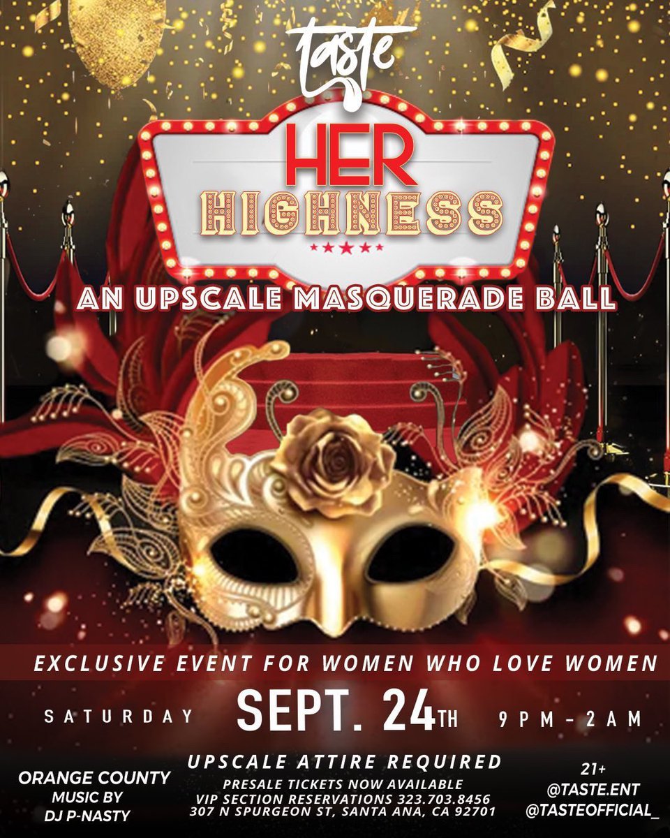 marcroseonly's tweet image. 🚨🚨 RETWEET 🚨🚨
An upscale masquerade ball for the grown &amp;amp; sexy women who love women 🎥👠👑