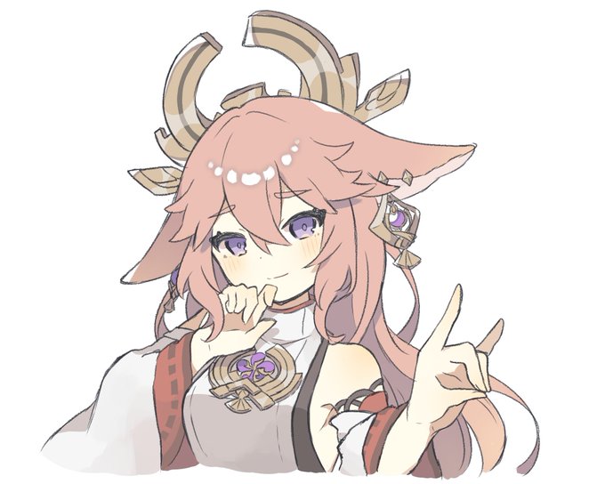 原神　八重神子　手描き　色紙　イラスト 原神 八重神子 手描き 色紙 イラスト - メルカリ - イラスト