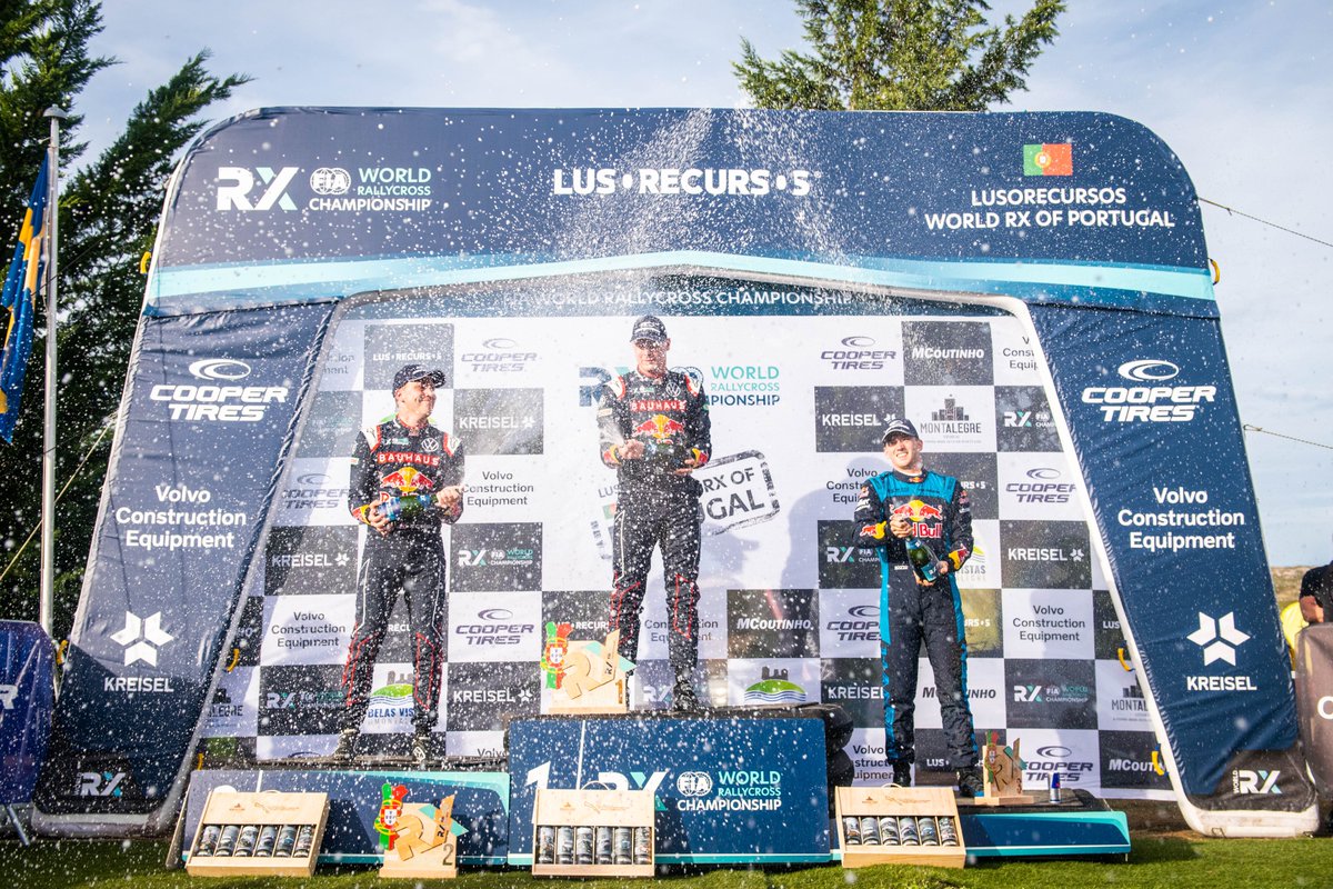 fia_rallycross's tweet photo. The taste of champagne never gets old 🍾🏆

#FIAWorldRX | #WorldRX | #MontalegreRX https://t.co/zu581RI7N3