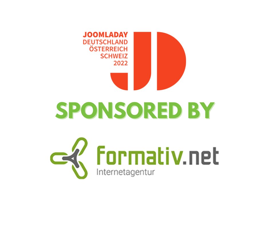 joomlatag's tweet photo. Danke an @formativ_net für das Bronze Sponsoring des JoomlaDay DACH 2022 - formativ net - Webdesign, Programmierung, Online Marketing, SEO und mehr
🔗 https://t.co/INAYuiK1BF
#jd22dach #sponsor #thankyou #formativnet https://t.co/d1f34vlokU
