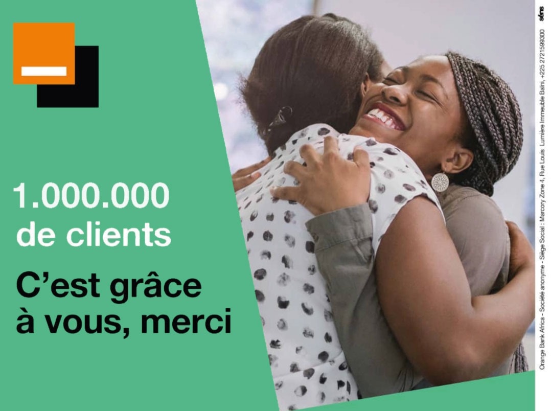 1.000.000 de clients…Ça…c’est fait! 
Ce vendredi 16/9/2022 Orange Bank Africa a franchi le cap symbolique du millionième client.
orangebank.ci/pret-tik-tak 
#PretTikTak
#TikTakMicro
#OrangeBank
#InclusionFinancière 
<a href="/CI_Orange/">@CI_Orange</a>
