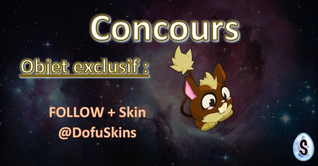DofusKins's tweet photo. 🎆Concours #Dofus 🎆

Grâce l’équipe @DOFUSfr  on te fait gagner une gerbouille !

Pour tenter de gagner :
- RT
- Follow @DofusKins 
- Met en commentaire ton plus beau skin via le skinator @dofusbook_modo 

Tirage au sort le 01/10/2022

Bonne chance les potes ✌🏼 https://t.co/xSaz4OHWYI