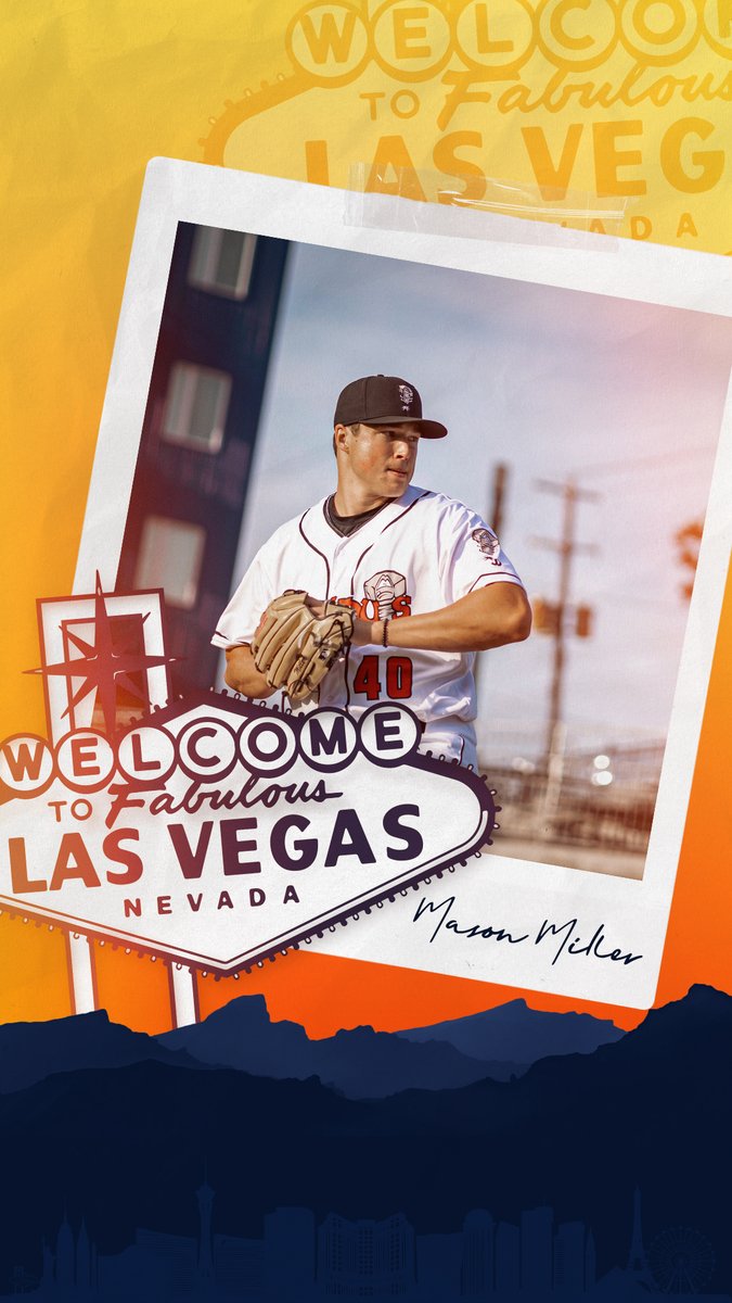 WELCOME TO FABULOUS LAS VEGAS 🎉

Mason Miller will take the mound tonight for his Triple-A debut. Congrats, Mason!