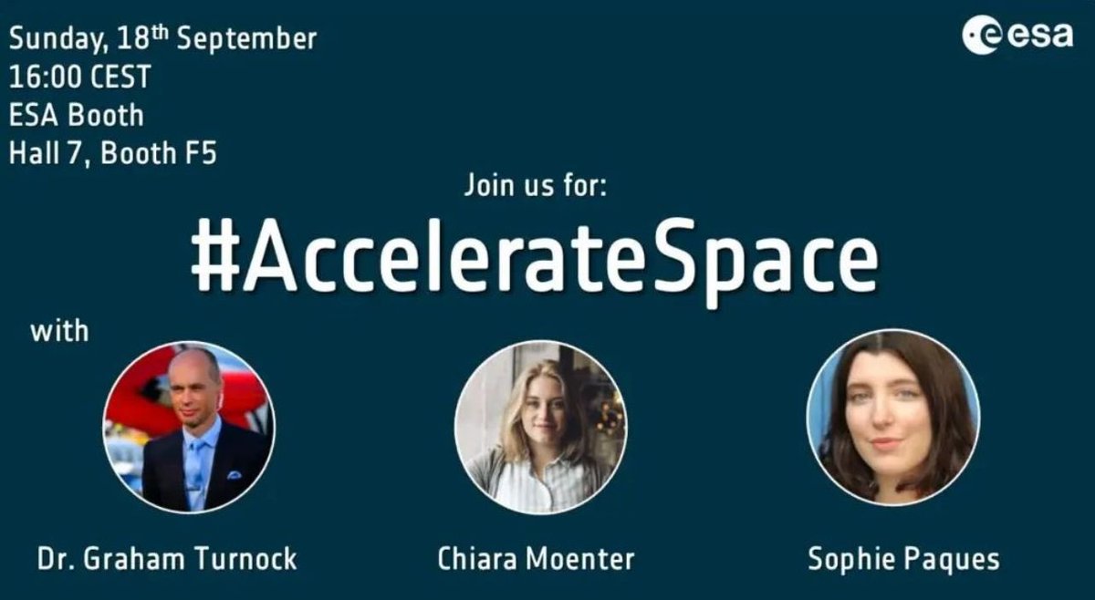 Be sure to join this interesting session with Graham Turnock <a href="/chiaramoenter/">Chiara Moenter</a> &amp; Sophie Paques at the 73rd <a href="/IACParis2022/">IAC Paris 2022</a> <a href="/iafastro/">IAF</a> <a href="/CNES/">CNES</a> <a href="/esa/">European Space Agency</a> <a href="/SGAC/">SGAC</a>