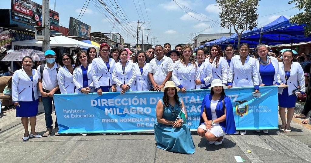 monka78's tweet photo. Celebramos la cantonización de Milagro junto a estudiantes, maestros, directivos y rendimos homenaje con funcionarios de @EducacionZ5_Ec gremios y ciudadanía... Qué Viva Milagro!
@mariabrownp @Educacion_Ec @goberguayasec @CpccsEc https://t.co/Xq1UcoBVuP