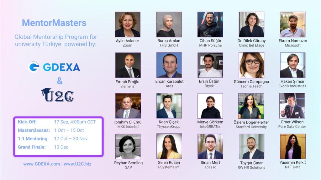 u2c_biz's tweet photo. U2C ve GDEXA işbirliği ile MentorMasters “Potansiyelini güçlendir, Gelecek senindir” programı yaklaşık 80 katılımcıyla bugün başarıyla gerçekleşti. Tüm katılımcı ve destekçilere teşekkür ederiz. 👏

#U2C #GDEXA #MentorMasters https://t.co/soOXT1C7xw