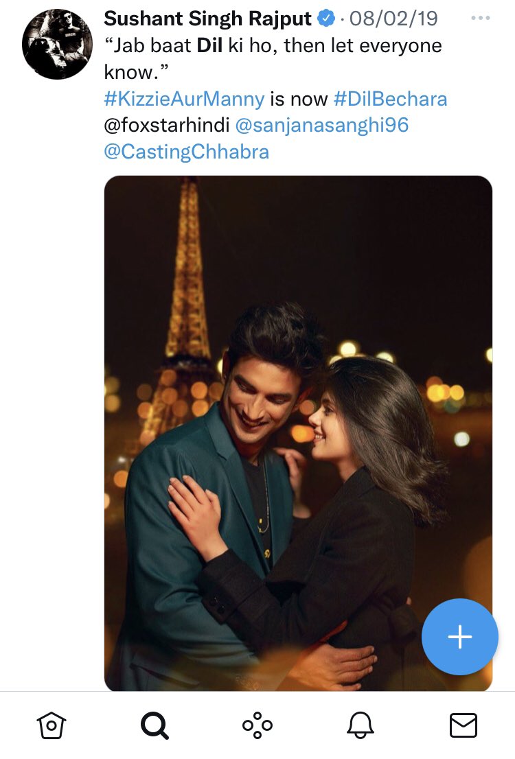 RubyKum89002057's tweet photo. @itsSSR Just trolling SSR tweeter account I saw this post of #dilbechara movie post …. I thought while posting this post SSR also don’t think so that is the last movie of his life ☹️… Miss you #SushantSinghRajput ❤️ @HAMESHASSR @Soulfried1 https://t.co/mk9GAFrUmm