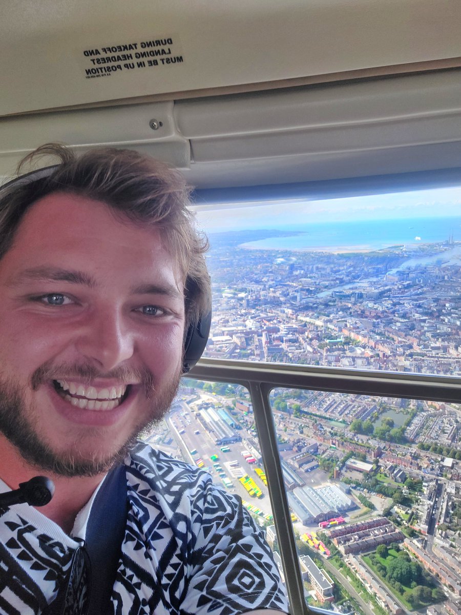 PatrikWeisser's tweet photo. Helicopter ride over Dublin. 🚁 
 What an amazing experience. 🤩 What a beautiful day.☀️ #helicopter #Dublin #Ireland https://t.co/AVL7sga2aV